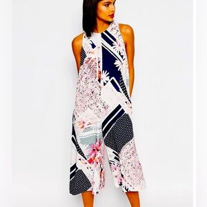 French Connection Samba Avenue Drape Jumpsuit with Pockets